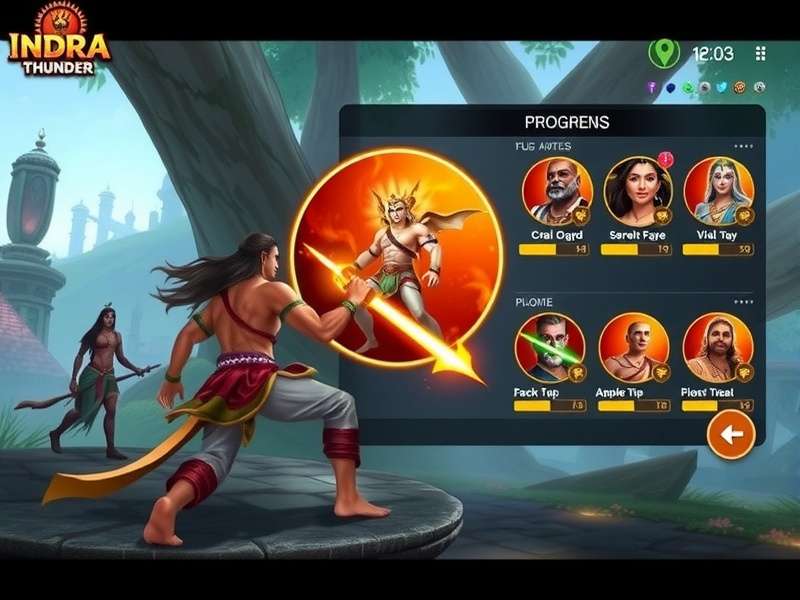 Indra S Thunder character progression interface